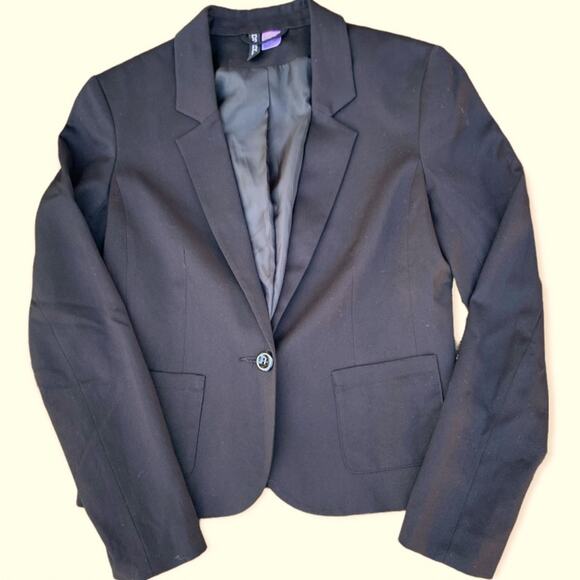 H&M Black Blazer Size 6 - Picture 1 of 6